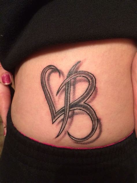 Instead of elaborate tattoos, couples, young or . My new tattoo: B initial with a heart. For my husband ...
