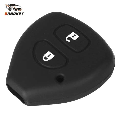 Dandkey Buttons Silicone Key Case Shell Cover For Toyota Corolla Hilux Vitz Rav Aqua Camry