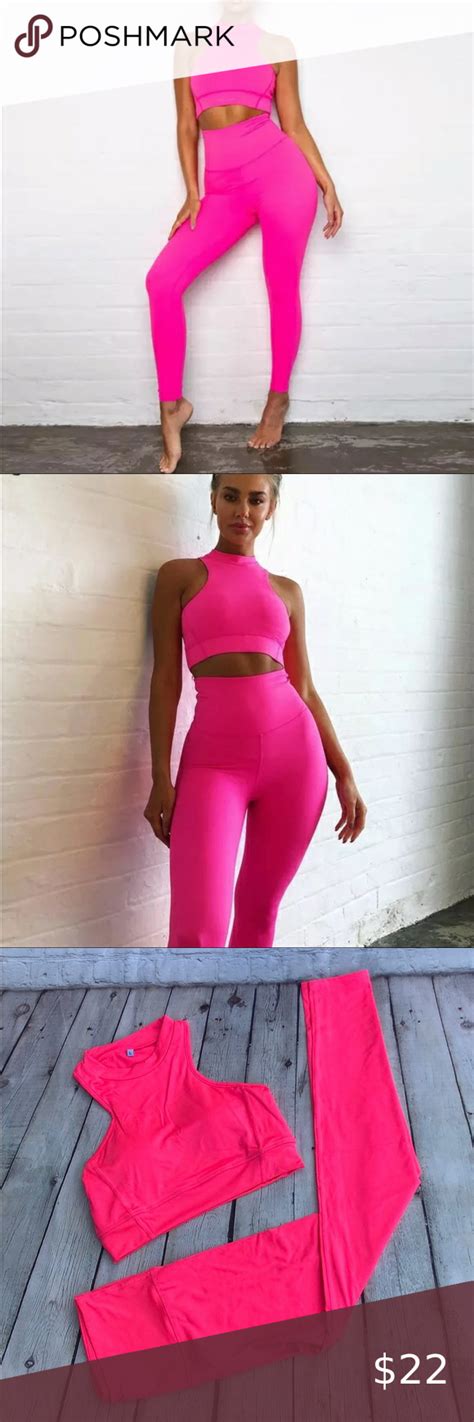 💕 Bright Pink Workout Set 💕 Pink Workout Leggings Are Not Pants