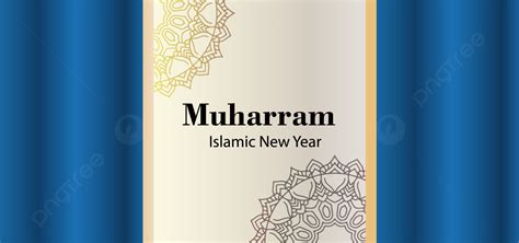 Background Background Muharram Tahun Baru Religi Islami Dengan Ornamen