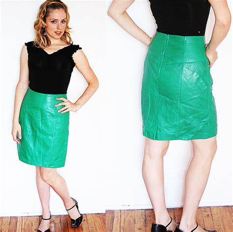 Vintage Leather Skirt Pluum Etsy Flickr