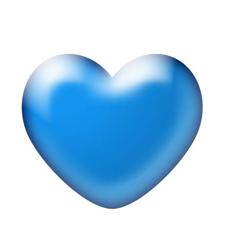 Free Download High Quality 3d Blue Heart Png Transparent Background