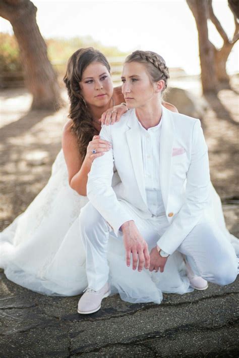 White Wedding Suit Wedding Tux Lesbian Wedding Wedding Attire Wedding Suits For Women Brides
