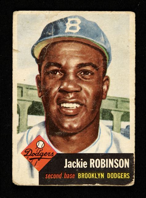 Lot Detail - 1953 Jackie Robinson Brooklyn Dodgers Topps #1 Rookie Card