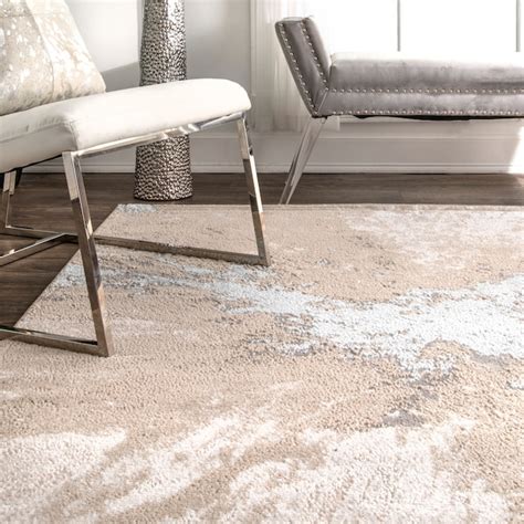 Nuloom 8 X 10 Ft Beige Indoor Abstract Area Rug In The Rugs
