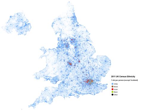 Uk Ethnicity Map One Dot Per Person Vivid Maps