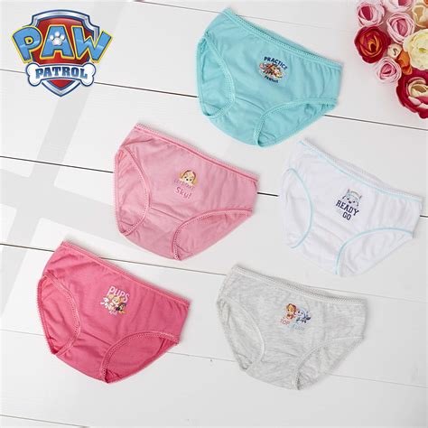 Paw Patrol Girls Knickers Pack Of 5 Girls Pants With Mighty Pups Chase