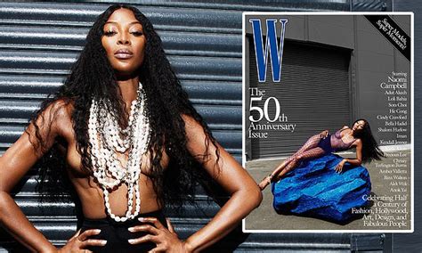 Naomi Campbell Goes TOPLESS Beneath A Cluster Of Pearls For W Magazine S Th Anniversary Shoot