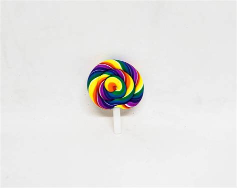 Swirl Rainbow Lollipop Pin Candy Pin Candy Lapel Etsy
