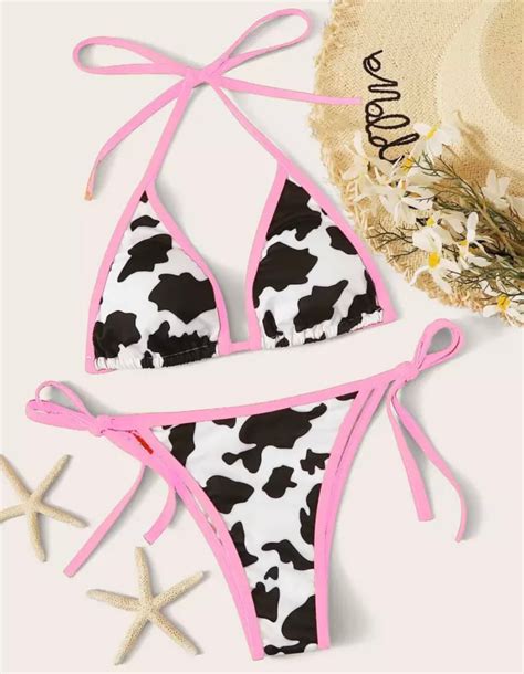 New Sexy Cow Printed Bikini Women Summer Swimwear Bikini Etsy