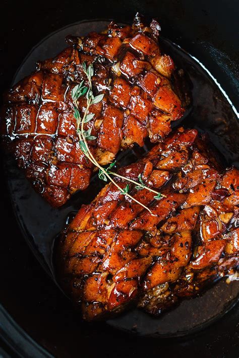 Slow Cooker Pork Belly Recipe With Honey Balsamic Glaze Pork Belly