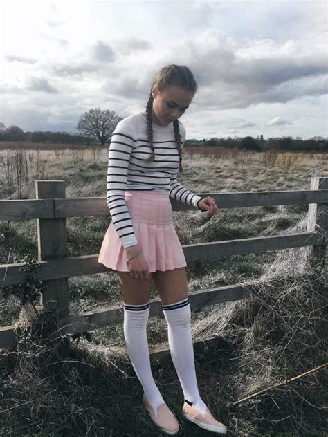 Tennisrock Mode Für Frauen High Socks Outfits Pleated Skirt Diy Tennis Skirt