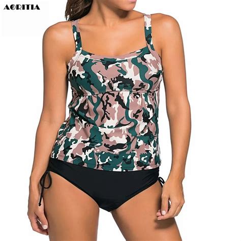 2017 new camouflage print bikini halter bikini bandage swimsuit army green bathing suits sexy