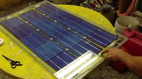 When you look at the solar cell, make sure you check voltage between the positive side (the back side which is usually grey) and the negative side (which is the black side, with all the lines on it) of each cell. SolarPood - Diy Solar Panel - YouTube