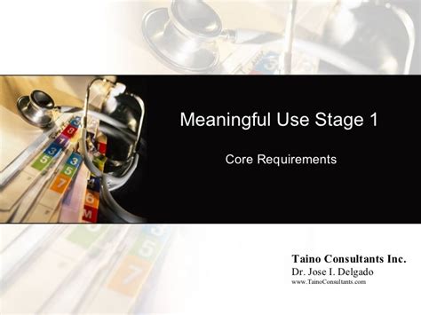 Meaningful Use Stage 1 Core