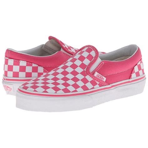Buy Light Pink Checkered Slip On Vans Cheap Online