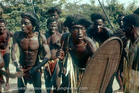 Men Of Local Kela Tribe Pertaining To Mongo Linguistic Group Dancing
