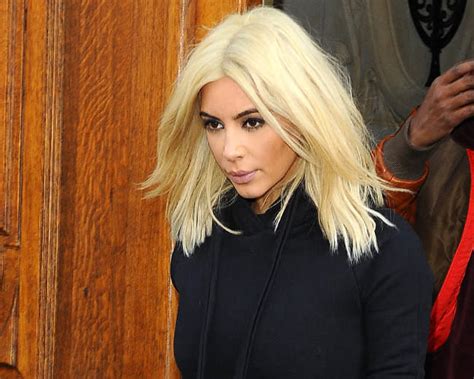 Kim Kardashian Goes Platinum Blond For Paris Fashion Week Holly Fame