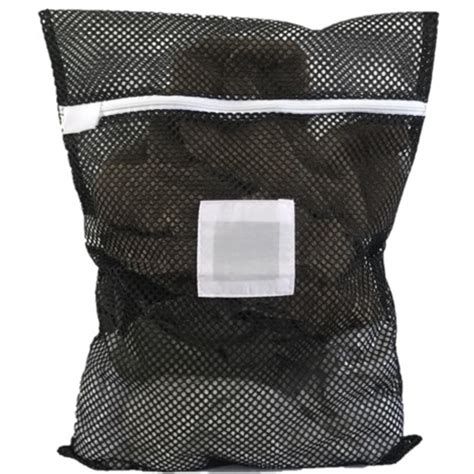 Black Zipper Mesh Bag