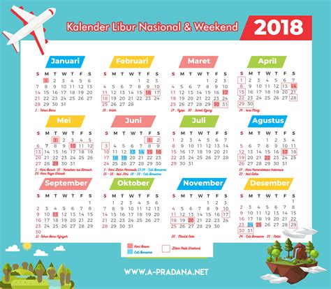 Kalender 2018 Indonesia Beserta Liburan Kejepit A