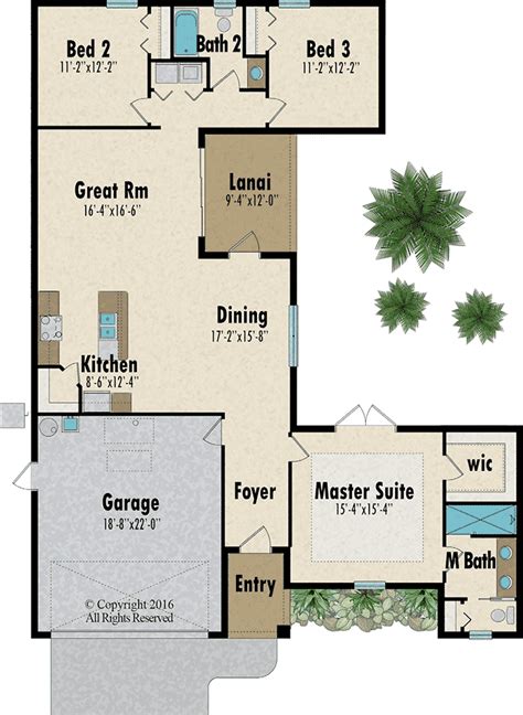 Courtyard Home Floor Plans Good Colors For Rooms