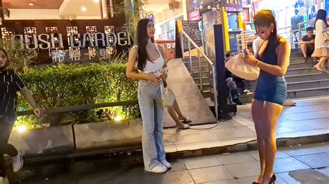 Thailand Bangkok Thermae Cafe Street Soi 11 Sukhumvit Road Nightlife Scenes Youtube