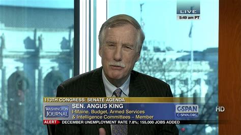 Senator Angus King On The 113th Congress C