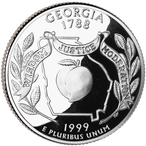 1999 S Georgia Silver Proof State Quarter Premium Collectible State