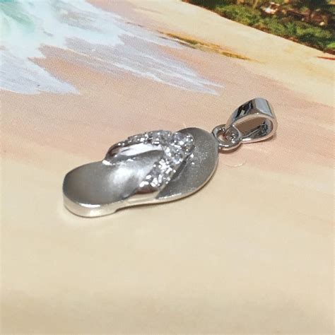 Beautiful Hawaiian Slipper Necklace Sterling Silver Slipper Etsy