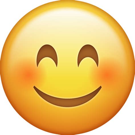 Blushed Smiling Emoji [Free Download IOS Emojis] | Emoji Island png image