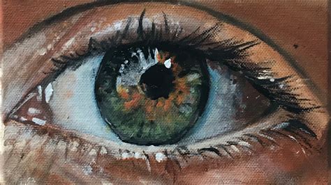 How To Paint An Eye Acrylic Painting Tutorial Real Time Youtube