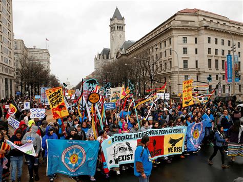 Native Americans March To The White House In Spiritual Battle Against