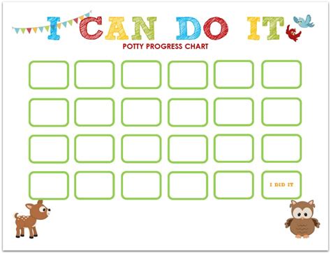 Woodland Animal Potty Chart Mommy Suite
