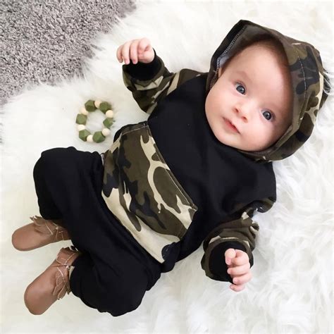 2018 Baby Jongen Meisje Kleding Sets Hoodies Sweatshirt Camouflage