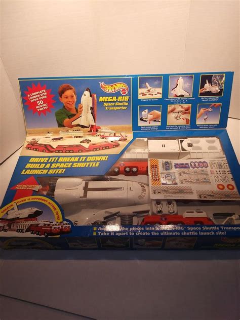 Hot Wheels 90s Mega Rig Space Shuttle Transporter With Box And