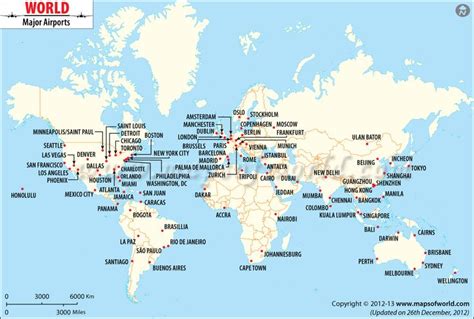World International Airport Map Airport Map World World Map With