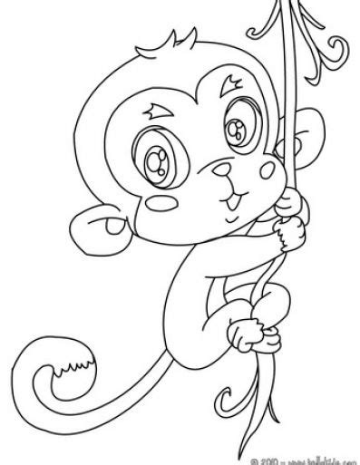 Cute Baby Monkey Coloring Pages