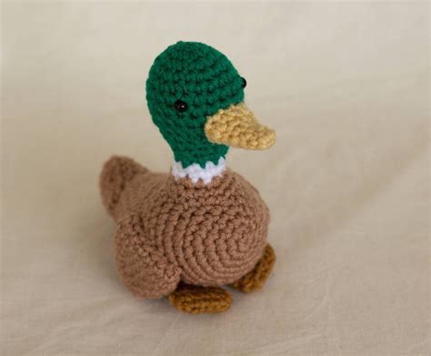 Duck Crochet Pattern Amigurumi Bird Mallard Duck Etsy Animales