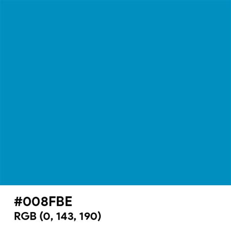 Cerulean Rgb Color Hex Code Is 008fbe
