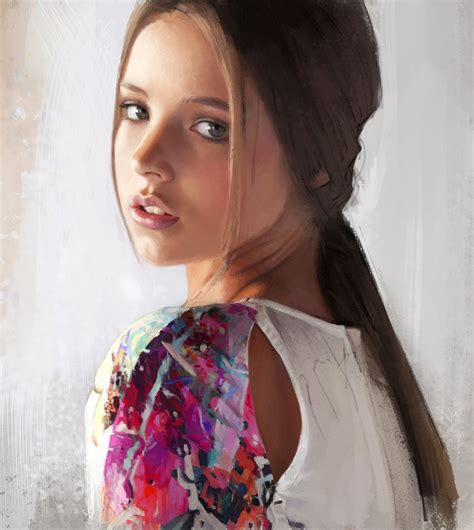 Model Noveland Sayson Digital Painting Portrait Digital Painting Realistic Art