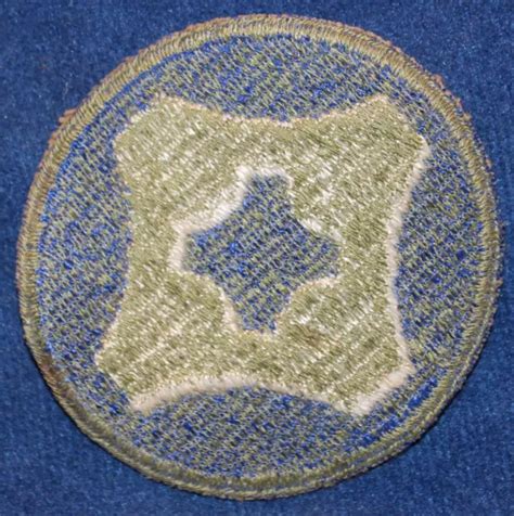 Variation Ww Ii Us Army 4th Service Command Green Back Cotton Patch 1099 Picclick