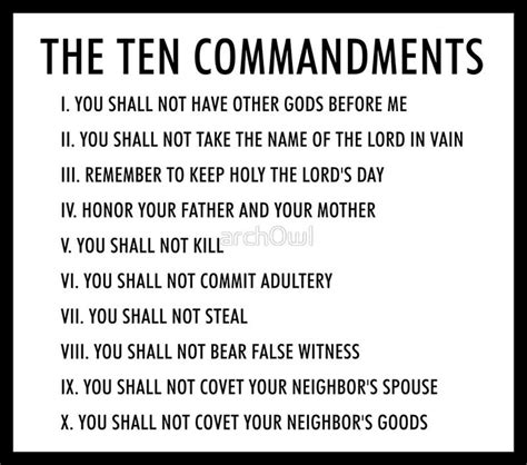 The Ten Commandments Photographic Print By Arch0wl Ten Commandments