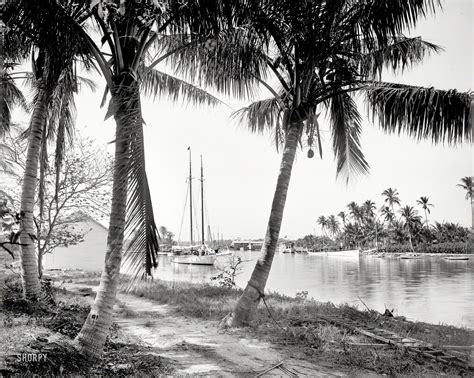 Miami Florida Circa 1904 On The Miami River Back When The Citys