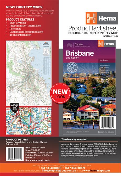 Brisbane And Region Map Hema Maps Online Shop