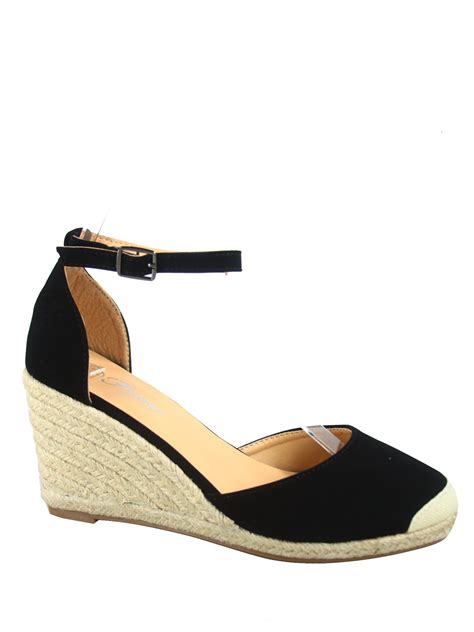 Palin 14 Women S Closed Round Toe Ankle Strap Espadrille Wedge Sandals