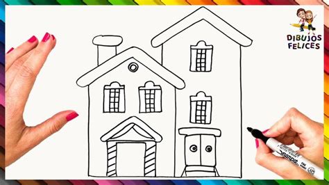 Cómo Dibujar Una Mansion Paso A Paso 🏘️ Dibujo Casa Grande Dibujo De