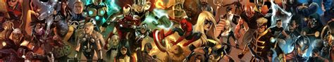 Wallpaper 5760x1080 Px Black Widow Captain America Comics Dr Doom Iron Man Spider Man