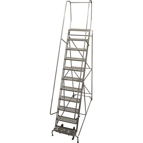 Cotterman Rolling Steel Ladder — 450 Lb Capacity 11 Step Ladder