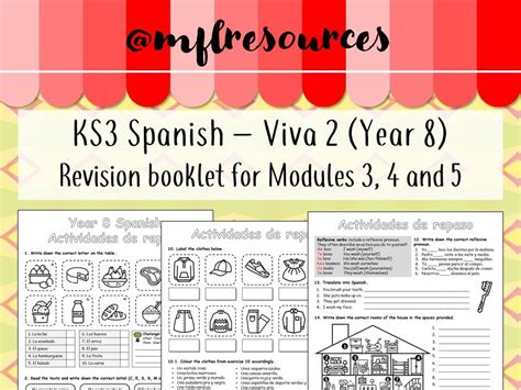 Ks Spanish Viva Yr Revision Booklet For Modules And