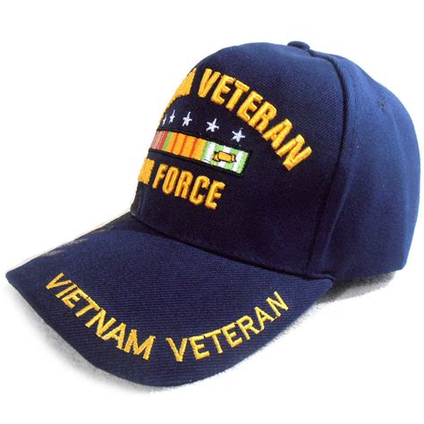 Us Air Force Vietnam Veteran Hat Blue Adjustable Cap Cyberteez